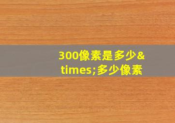 300像素是多少×多少像素