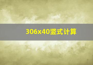 306x40竖式计算