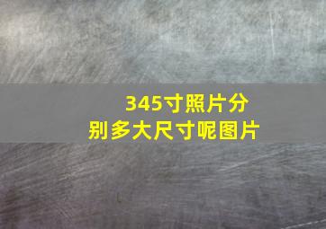 345寸照片分别多大尺寸呢图片