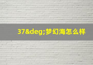 37°梦幻海怎么样