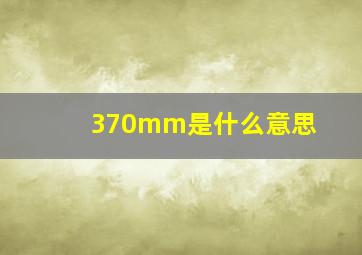 370mm是什么意思