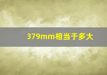 379mm相当于多大