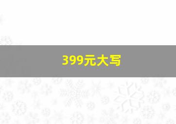 399元大写