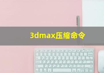 3dmax压缩命令