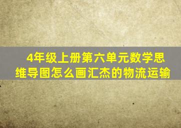 4年级上册第六单元数学思维导图怎么画汇杰的物流运输