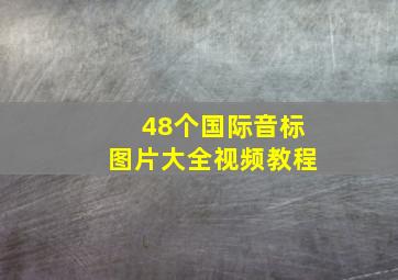 48个国际音标图片大全视频教程