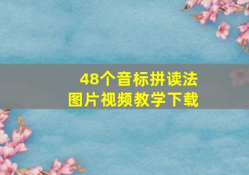 48个音标拼读法图片视频教学下载