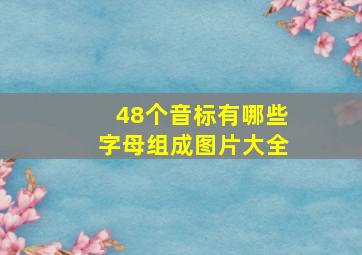 48个音标有哪些字母组成图片大全