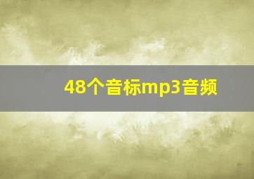 48个音标mp3音频