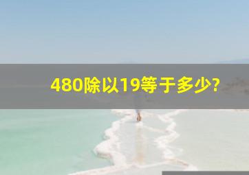 480除以19等于多少?