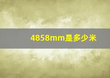 4858mm是多少米