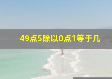 49点5除以0点1等于几