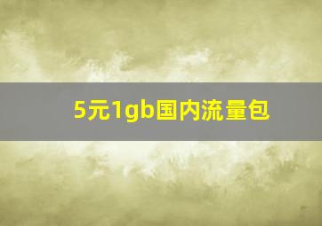 5元1gb国内流量包