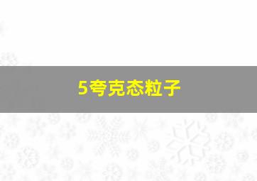 5夸克态粒子