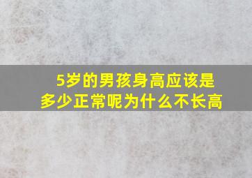 5岁的男孩身高应该是多少正常呢为什么不长高