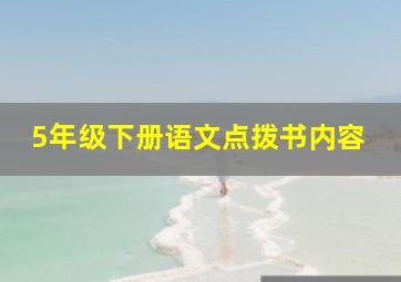 5年级下册语文点拨书内容