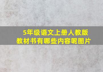 5年级语文上册人教版教材书有哪些内容呢图片