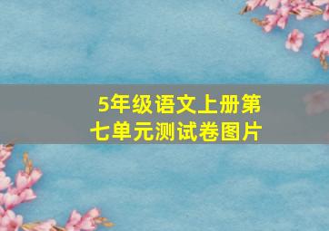 5年级语文上册第七单元测试卷图片