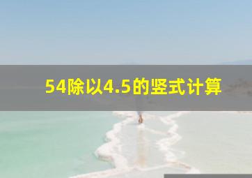 54除以4.5的竖式计算