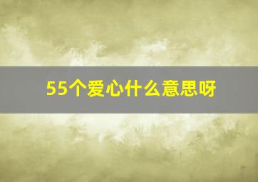 55个爱心什么意思呀