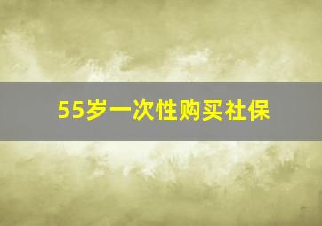 55岁一次性购买社保