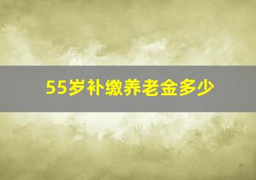 55岁补缴养老金多少