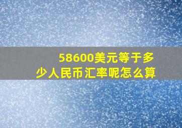 58600美元等于多少人民币汇率呢怎么算