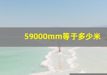 59000mm等于多少米