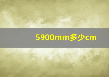 5900mm多少cm