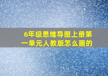 6年级思维导图上册第一单元人教版怎么画的