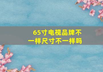 65寸电视品牌不一样尺寸不一样吗