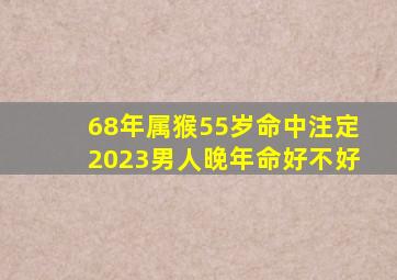 68年属猴55岁命中注定2023男人晚年命好不好