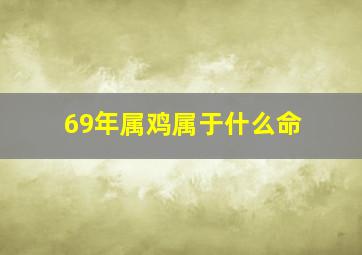 69年属鸡属于什么命