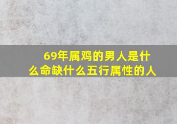 69年属鸡的男人是什么命缺什么五行属性的人