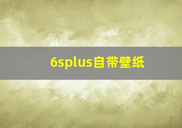 6splus自带壁纸