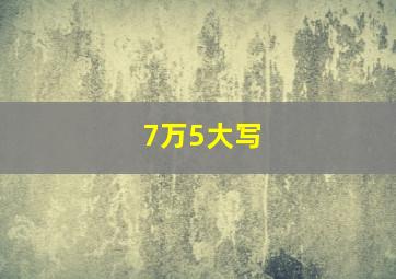 7万5大写