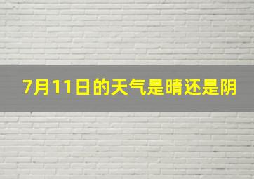 7月11日的天气是晴还是阴