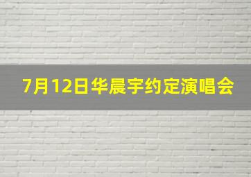 7月12日华晨宇约定演唱会