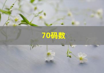 70码数