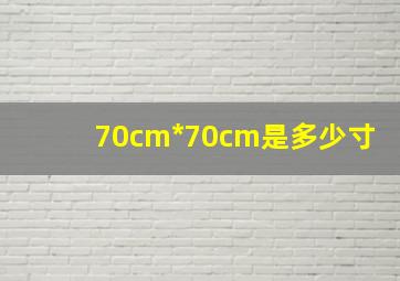 70cm*70cm是多少寸