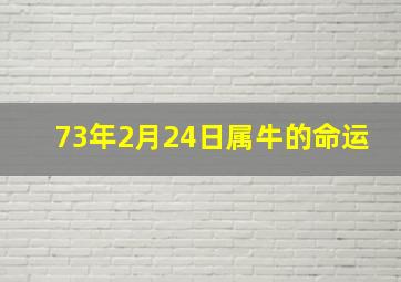 73年2月24日属牛的命运