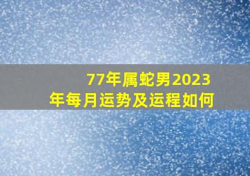 77年属蛇男2023年每月运势及运程如何