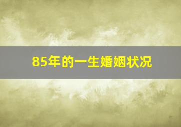 85年的一生婚姻状况