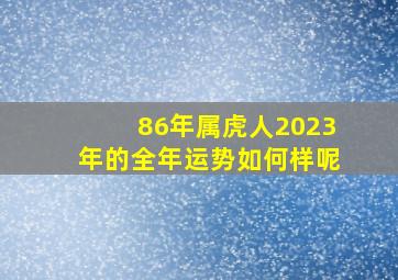 86年属虎人2023年的全年运势如何样呢