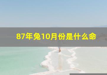 87年兔10月份是什么命