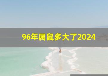 96年属鼠多大了2024