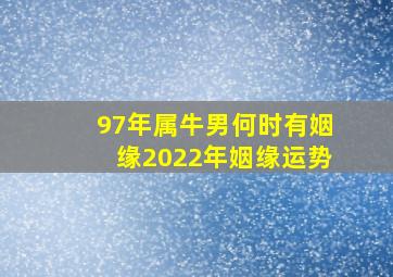 97年属牛男何时有姻缘2022年姻缘运势