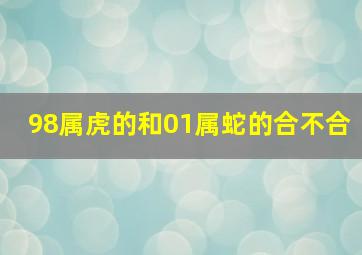 98属虎的和01属蛇的合不合