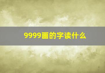 9999画的字读什么