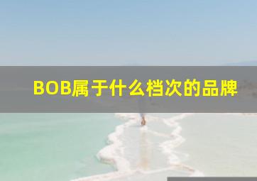 BOB属于什么档次的品牌